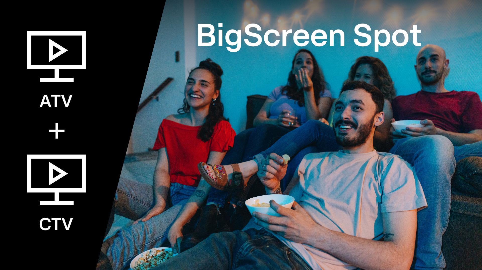 Eine Gruppe von fünf Personen sitzt auf einem Sofa in einem gemütlichen Raum und schaut einen Film. Die Stimmung wirkt entspannt und fröhlich, während die Personen Popcorn essen und lachen. Auf der linken Seite des Bildes werden Symbole für ATV und CTV angezeigt, die auf Streaming-Dienste hinweisen. Der Hintergrund ist in warmen, einladenden Farben gehalten.
#!#
Filmabend,Gruppe,Popcorn,Sofa,Streaming,ATV,CTV,Freunde,Gemütlichkeit,Unterhaltung