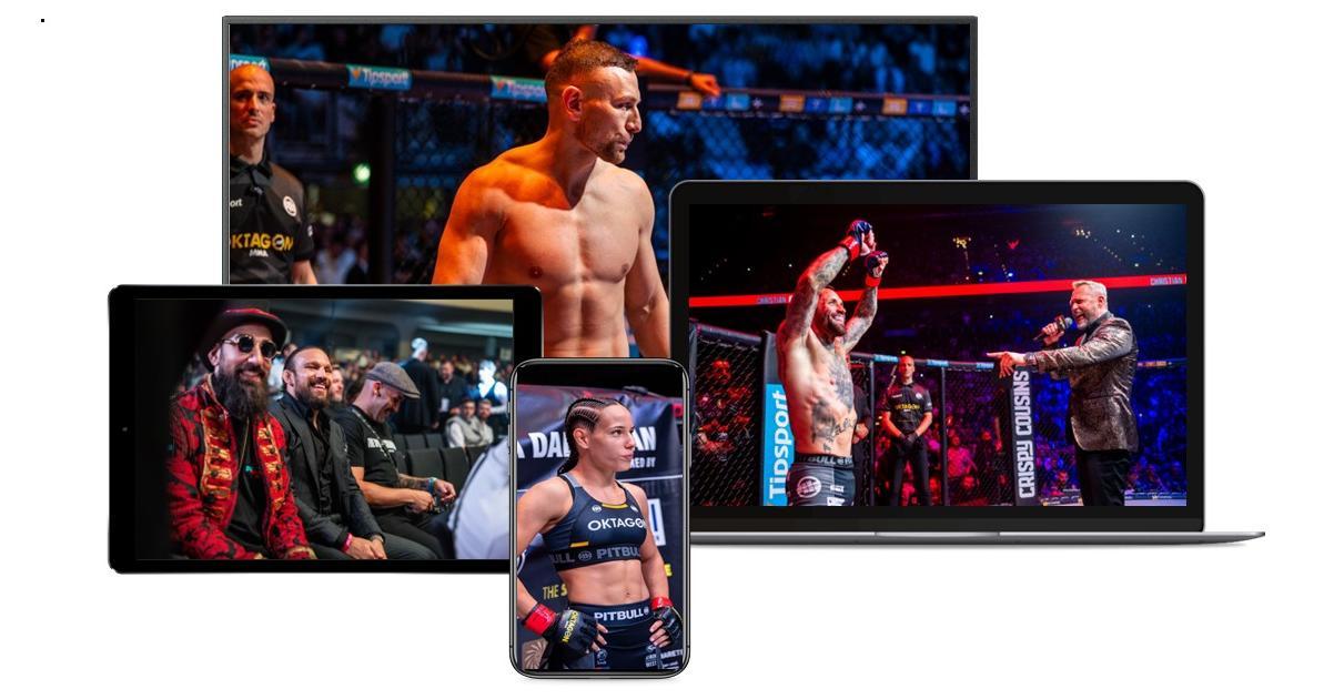 Das Bild zeigt mehrere elektronische Geräte, darunter Laptops, Tablets und ein Smartphone, auf denen Szenen eines Kampfsport-Events zu sehen sind. Auf dem Laptop ist ein Kämpfer im Ring zu sehen, während auf dem Tablet Zuschauer mit Interesse verfolgen. Das Smartphone zeigt eine Nahaufnahme eines weiteren Kämpfers. Die Geräte sind so arrangiert, dass sie verschiedene Perspektiven und Momente des Events einfangen.
#!#
Kampfsport,Livestream,Technologie,Zuschauer,Event,Tablet,Smartphone,Laptop,Kämpfer,Ring