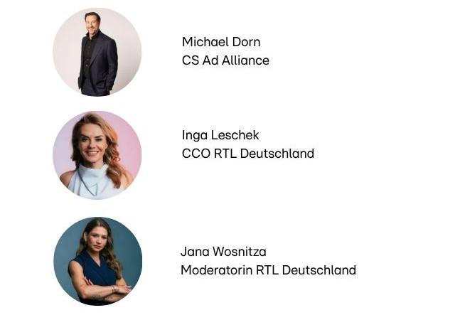 Porträts von drei Personen mit Namen und Berufsbezeichnungen.