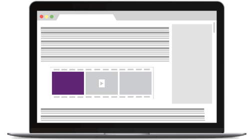 Webseite-Layout auf Laptop-Bildschirm