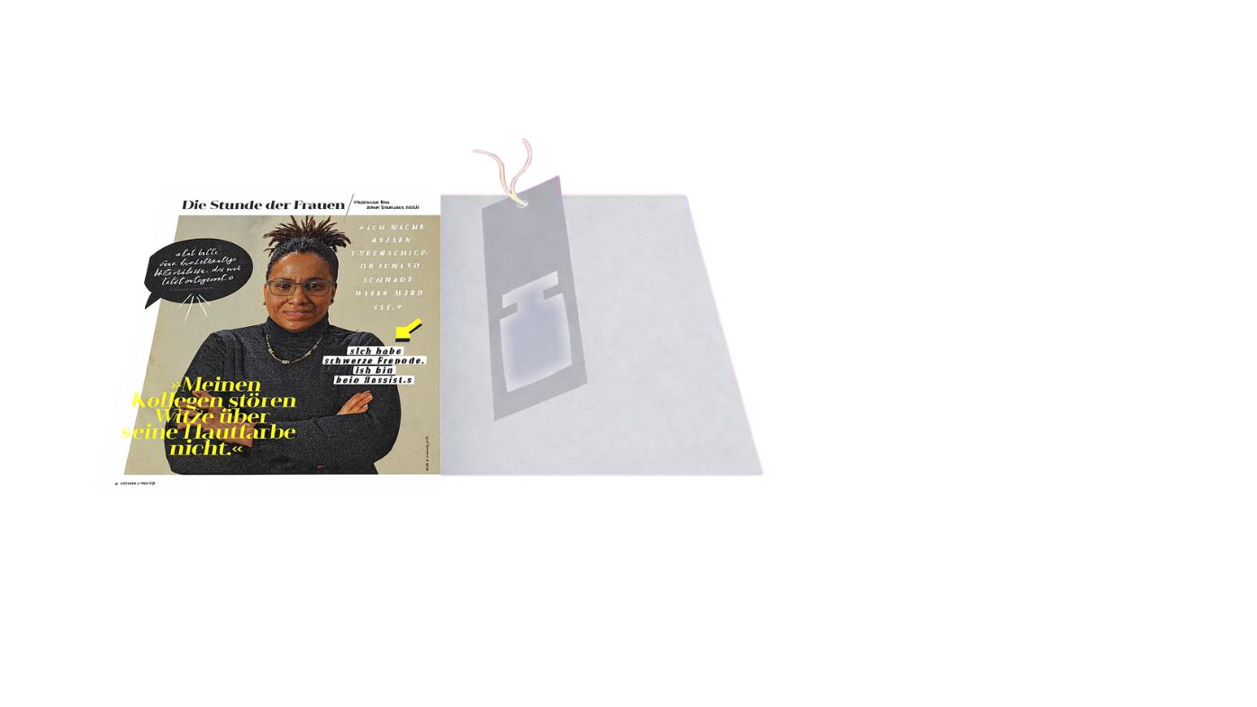 Lesezeichen mit Warenprobe